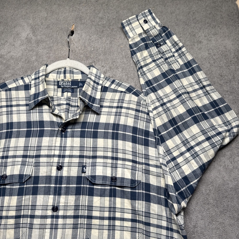 Polo Ralph Lauren Cascade Plaid Cotton Button Down Shirt Men's Large Heritage‎